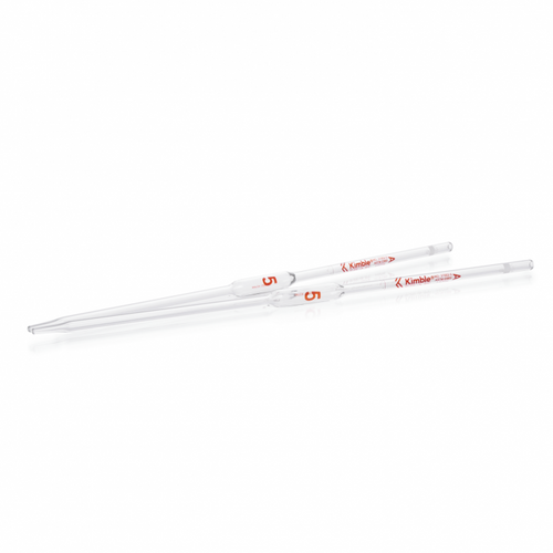 KIMBLE® KIMAX® Borosilicate Glass Volumetric Pipet, Class A, Batch Certified and Serialized, 2.5 ml, case/6