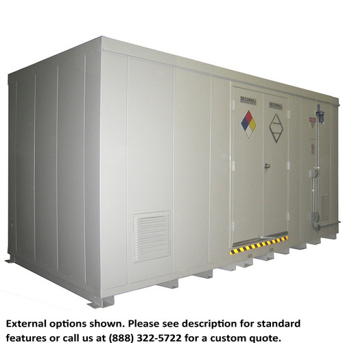 Insulated Chemical Building with Lighting, Shelves, 8'4"H x 18'W x 8'D
