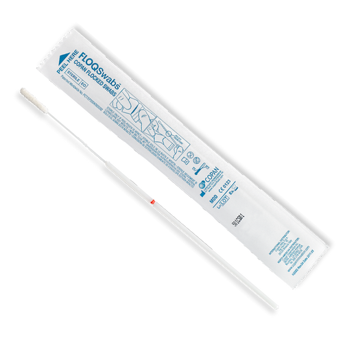 Copan Flexible Minitip Nylon FLOQSwabs Flocked Swab, 100mm Breakpoint, Sterile, case/1000