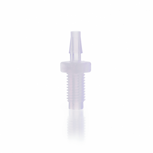 KIMBLE® Adapter, PTFE Adapter Female 1/4"-28 Thread to 1/8" Barb