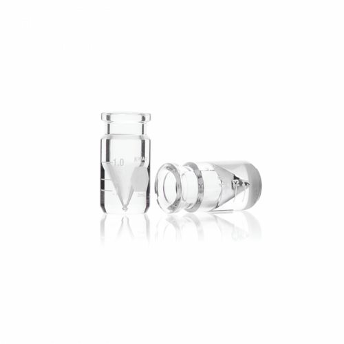 KIMBLE® ACCUFORM® Vial, Borosilicate Glass, Graduated, V Bottom, Vial, Borosilicate Glass, 1 ml, case/12