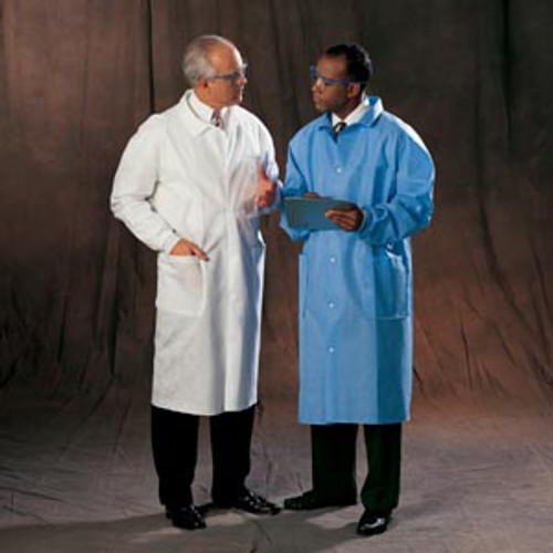 Halyard Universal Precautions Lab Coat, Blue, Small, case/25