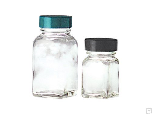 Clear Square Tablet Bottles, 1oz, 33-400 neck finish, No Caps, case/288