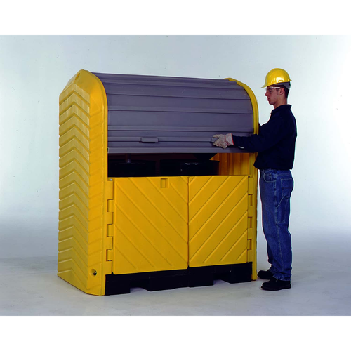 Hard Top P2 Plus Spill Pallet with Drain, Yellow, 2-Drum