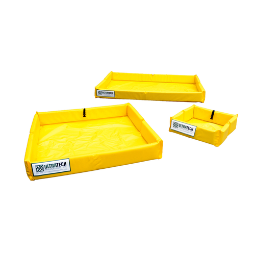 Ultra-Mini Foam Wall Berm, 5' x 5' x 6", Yellow, 5 x 5