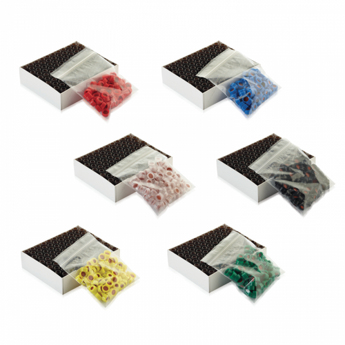 Wheaton® ABC Vials, Borosilicate Glass, Convenience Pack, Amber With Patch, White PTFE / Red Silicone, Red Wheaton® ABC Vials, Borosilicate Glass, Convenience Pack, Amber With Patch, White PTFE / Red Silicone, Red