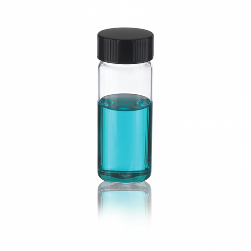 Wheaton® LAB FILE® Sample Vials, Borosilicate Glass, 24 ml Standard Vials, Borosilicate Glass with Caps Attached, 14B Rubber, case/144