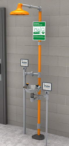 Plastic Shower Head Freeze-Resistant Eyewash Safety Station