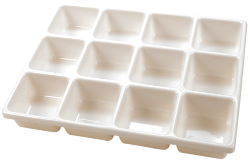 Lab Tray with Compartments, PVC, 12-Cavity, 3.5 x 3.5"