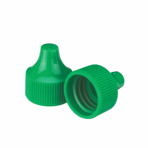 Wheaton® Dropper Tip Cap, 20-410, Green, case/100