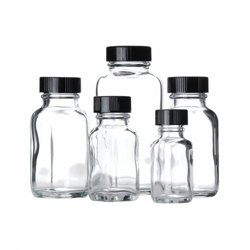 Wheaton® French Square Bottle, 0.5oz, Poly Vinyl Lined, case/576