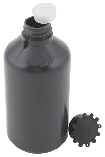 Lockable (Tamper Evident) Security Bottles, Opaque Gray LDPE, 1000 ml, case/10