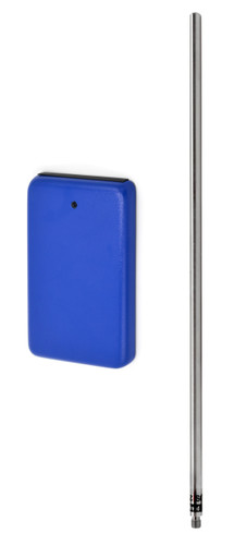 3.75-lbs Rectangular Retort Base & Rod Set, Base: 8"x5", Rod: 23.6"L (60cm) x 12mm Dia., Heavy Duty, Corrosion Resistant Steel