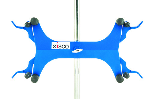 Burette/Tube Clamp, Double, High Strength Alloy, Spring Loaded Jaws, 7/8", Holds Burettes up to 100 ml, Max 16mm Dia. Rods