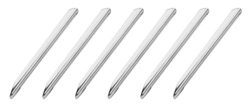 Spatula Scoops, 6.3", Stainless Steel, Polished, Semi-Circular Cross Section, Rounded End & Pointed End, case/6