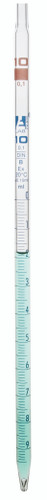 Serological Pipette, 10 ml, Class B, Tolerance +/-0.100, Blue Graduation, Color Code, Orange, Borosilicate Glass