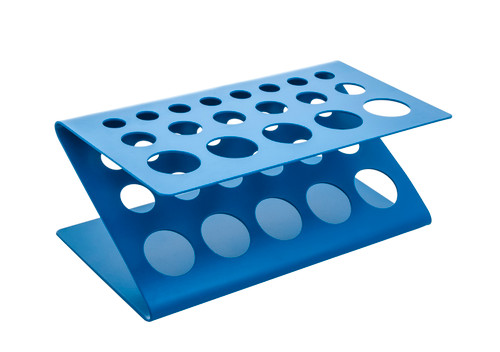 Test Tube Stand, Z Shape, Aluminum Sheet, Fits up to 18 Test Tubes in 3 different Sizes (1", 0.75", 0.5")
