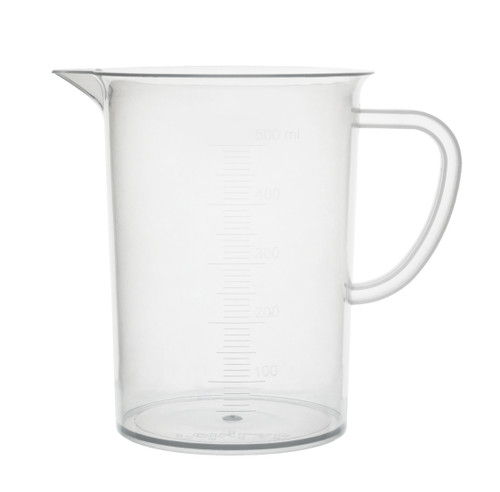 Measuring Pitcher, 500mL, PP, Molded Graduations, Chemical Resistant, Autoclavable, with Handle