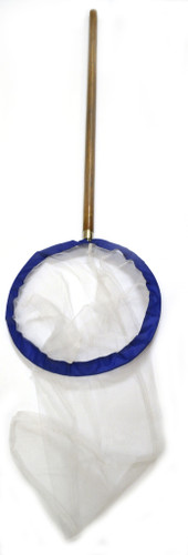 Insect Collecting Net, 30" Wood Handle, 12" Iron Wire Ring, 30" Deep Net