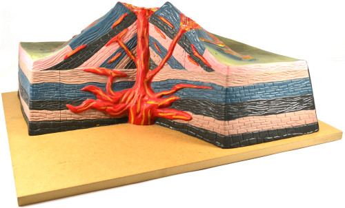 Anatomical Model, Active Volcano 17", with Cut Away View, Table Top