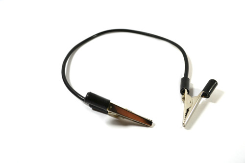 Black 4mm Connecting Leads, Alligator Clips, 300mm Length