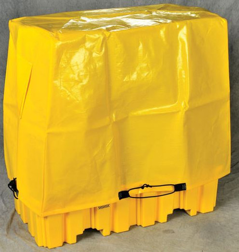 Eagle® Tarp Drum Cover for 2-Drum Pallets, Yellow