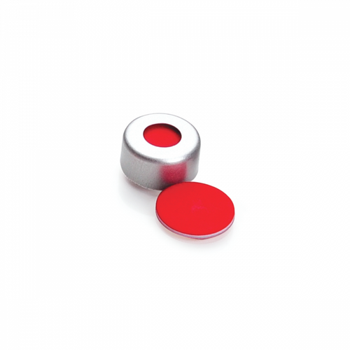 Wheaton® MicroLiter® 11 mm Crimp Seals with Septa, PTFE/Silicone, Aluminum, Pack/2000