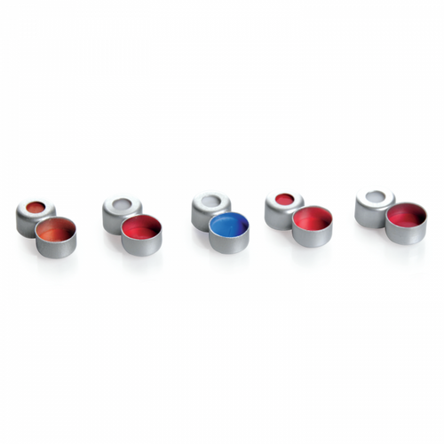 Wheaton® MicroLiter® 8mm Crimp Seals, FEP / Red Rubber, GC Only, Pack/100