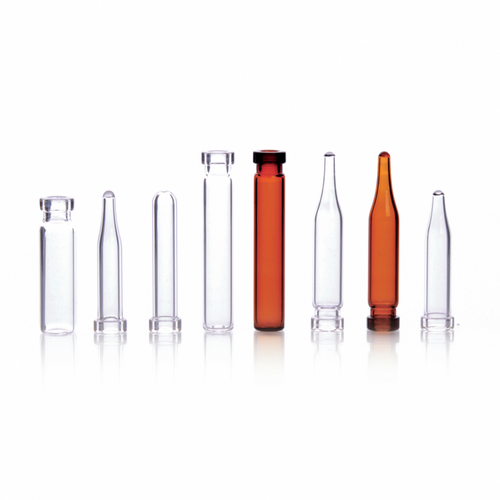 Wheaton® MicroLiter® 8mm Crimp Top Finish Vials, Borosilicate Glass, Clear, Round Bottom, 6mm, Pack/100