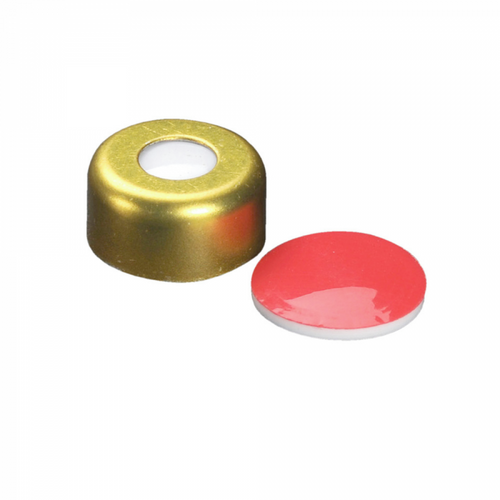 Wheaton® MicroLiter® 11 mm Crimp Seals with Septa, PTFE/Silicone, Magnetic, Pack/100