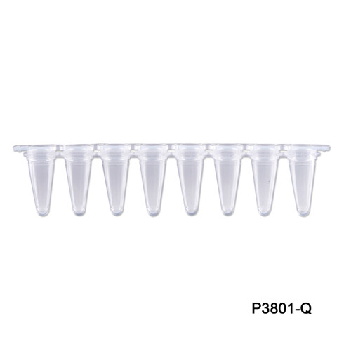 0.1mL qPCR 8-Strip, Natural/Clear, 120/Pack