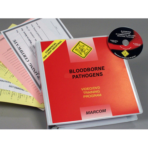 MARCOM Safety Training DVDs & Manuals, Bloodborne Pathogens in Commercial & Industrial Facilities, DVD or USB, English or Spanish, each
