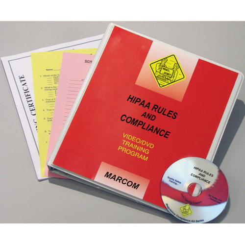 MARCOM Safety Training DVDs & Manuals, HIPAA Rules and Compliance, DVD or USB, English or Spanish, each