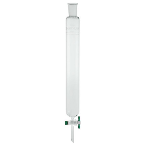 Chromatography Column, 24/40 Outer Joint, 1" ID x 8" EL, 2mm Stopcock