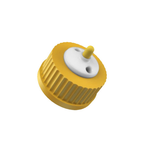 Port Cap with (2) holes for 1/4-28 standard adapters and vent filter Port Cap with (2) holes for 1/4-28 standard adapters and vent filter