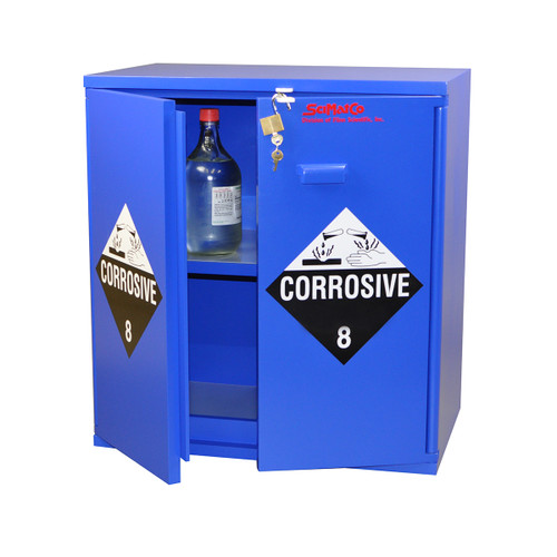 Wood Acid Cabinet, 30" x 32" Jumbo Stacking Corrosive Cabinet