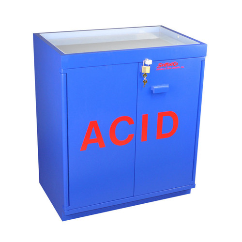 SciMatCo SC8041 Partially Lined Floor Acid Cabinet with Top Tray 