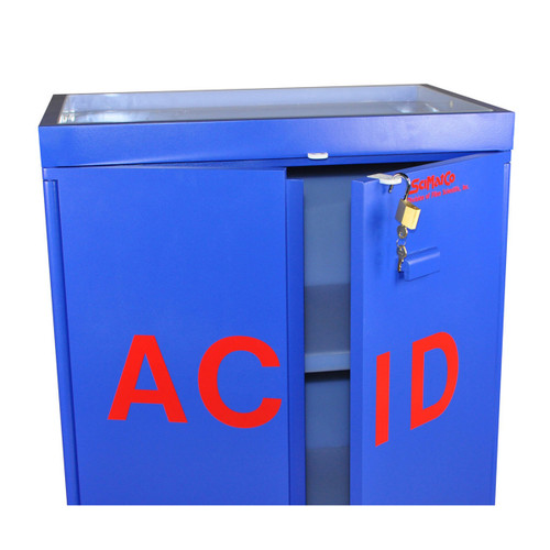 SciMatCo SC8041 Partially Lined Floor Acid Cabinet with Top Tray 