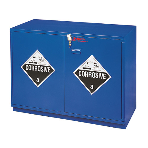 SciMatCo SC1430 29" Partially Lined Under-the-Counter Corrosive Cabinet - Blue