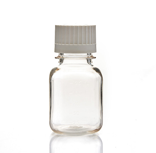 EZBio® 125mL, PETG Media Bottles, 38-430 Closed Top Cap, Sterile, pack/24