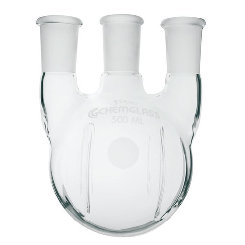 Round Bottom Flask, 5000mL Heavy Wall 3-Neck Round Morton Flask, Vertical, 29/42-29/42