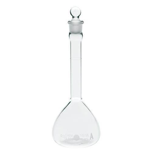 10mL Volumetric Flask, Class A, #9 Outer Stopper Neck, Glass Stopper