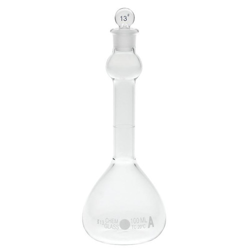 500mL Volumetric Flask, Class A, #19 Outer Stopper Neck, Mixing Bulb