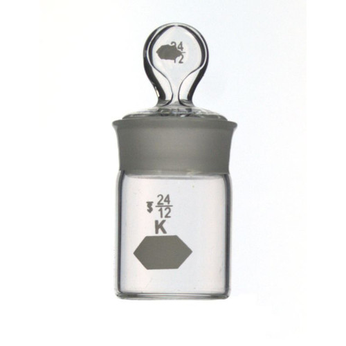 Kimble Tall Cylindrical Weighing Bottle with Stopper, 15x50mm, Case/24