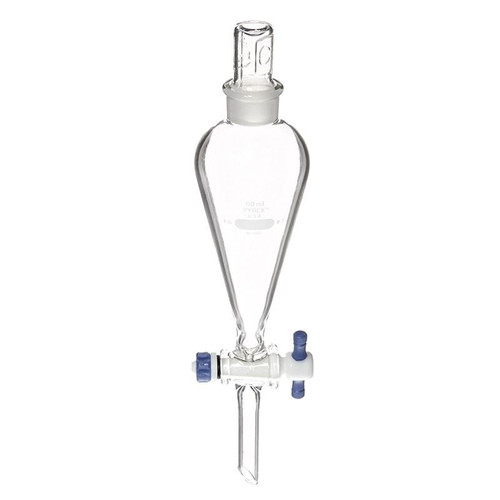 Pear-shaped PTFE Stopcock Separatory Pyrex® Funnels, 2000mL