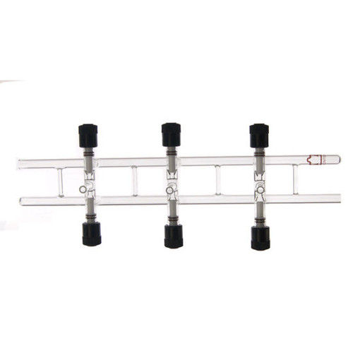 Kimble Vacuum-Gas Manifold with PTFE Valves, 400mm Kimble Vacuum-Gas Manifold with PTFE Valves, 400mm