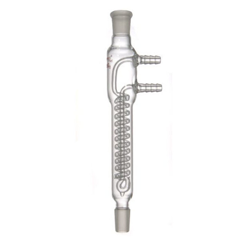 Kimble Coil-Type Reflux Condenser with Two Upper Hose Barbs, 100mm