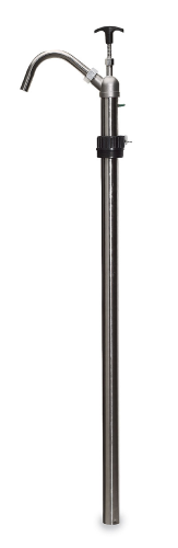 Hand Drum Pump, Stainless Steel & PTFE for Aggressive Chemicals, 22oz/stroke