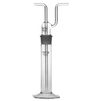 Kimble Tall Form Gas Washing Bottle with Medium Length Joint, 250ml