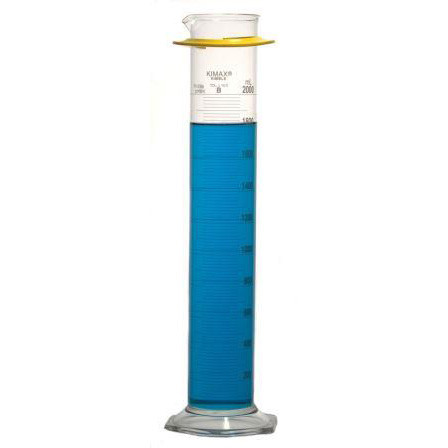 Kimble Class B Cylinders with Single Metric Scale, 2000ml, Case/4
